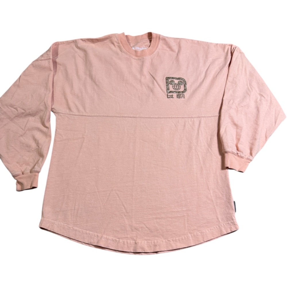 Vintage‎ Disney World Spirit Jersey Pink Long Sleeve Shirt XS Walt Disney Parks